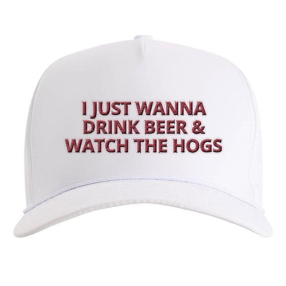 Just Wanna Drink Fayetteville Imperial Rope Hat-Hats-Old Row U-White-One Size-Old Row