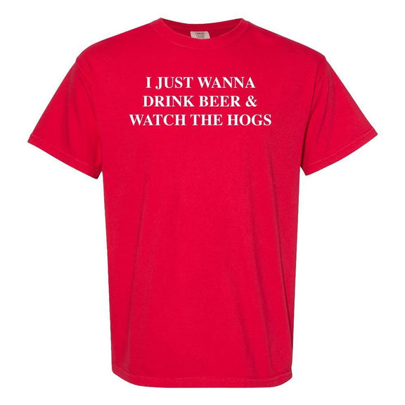 Just Wanna Drink Fayetteville Tee-T-Shirts-Old Row U-Red-S-Old Row