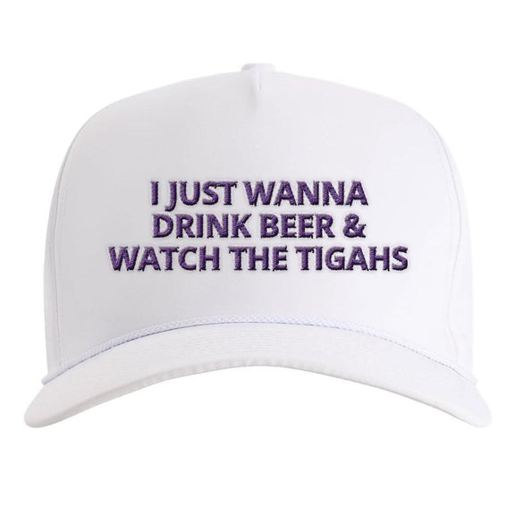 Just Wanna Drink Baton Rouge Imperial Rope Hat-Hats-Old Row U-White-One Size-Old Row