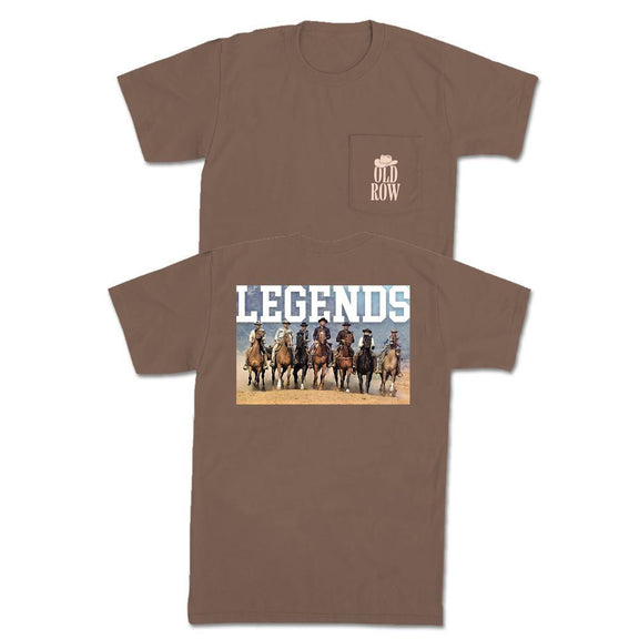 The Seven Gunslingers Pocket Tee-T-Shirts-Old Row Legends-Brown-S-Old Row