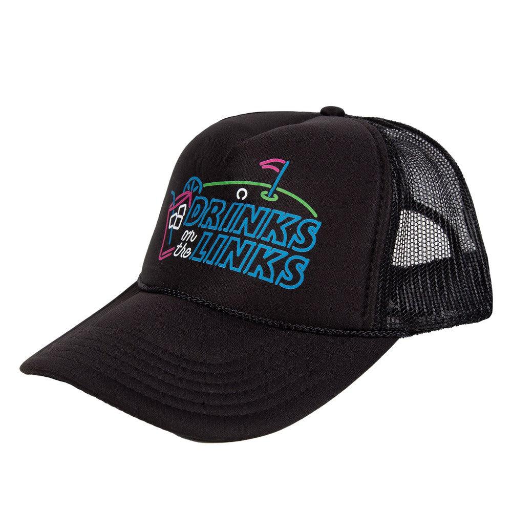 Drinks on the Links Trucker Hat-Hats-Old Row Golf-Black-One Size-Old Row