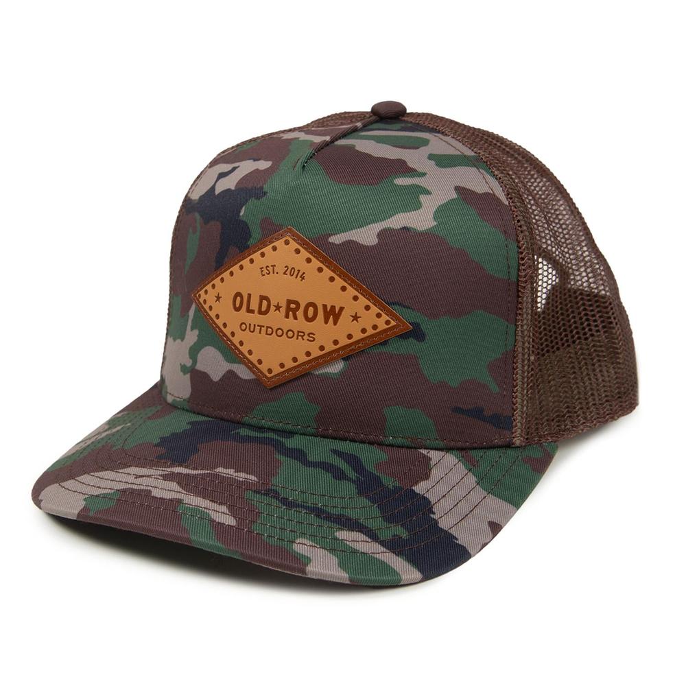 Old Row Outdoors Leather Patch Trucker Hat-Hats-Old Row Outdoors-Old Row