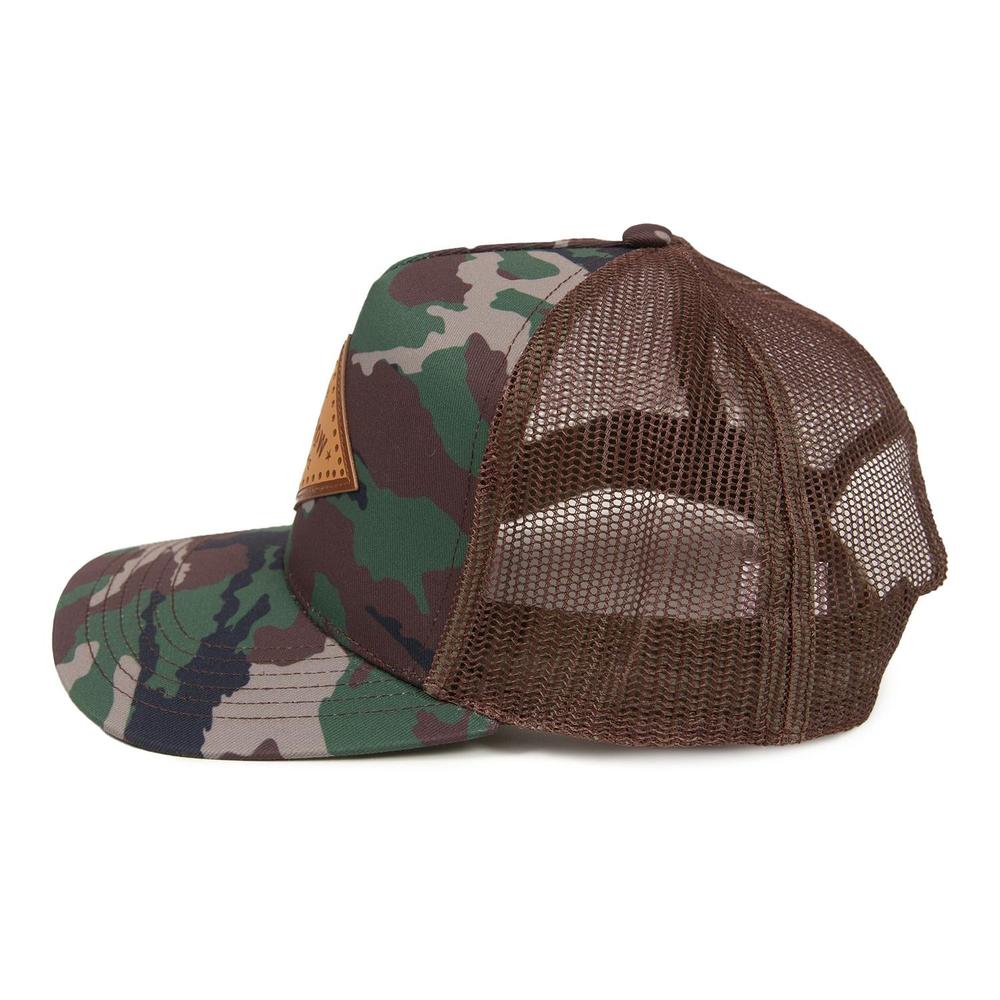Old Row Outdoors Leather Patch Trucker Hat-Hats-Old Row Outdoors-Old Row