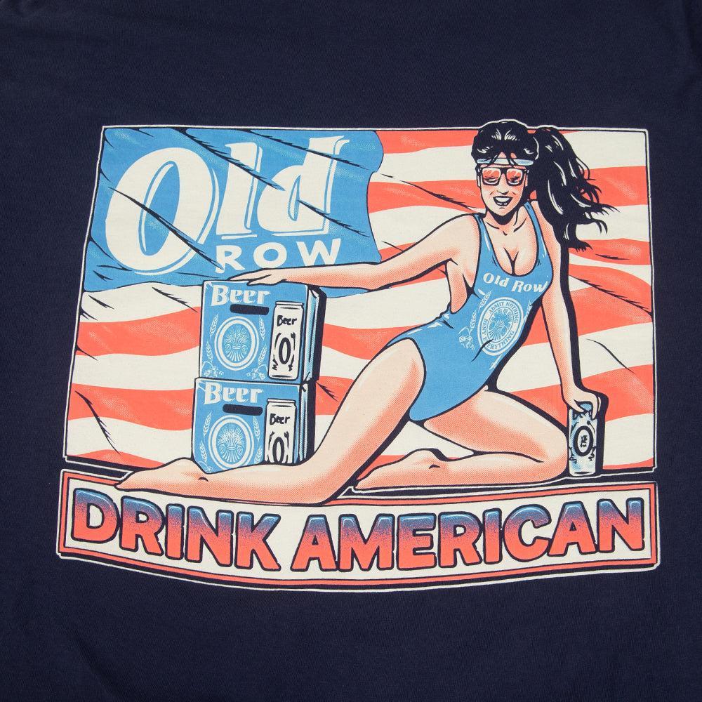Drink American Girl Pocket Tee-T-Shirts-The Boozy Collection-Old Row