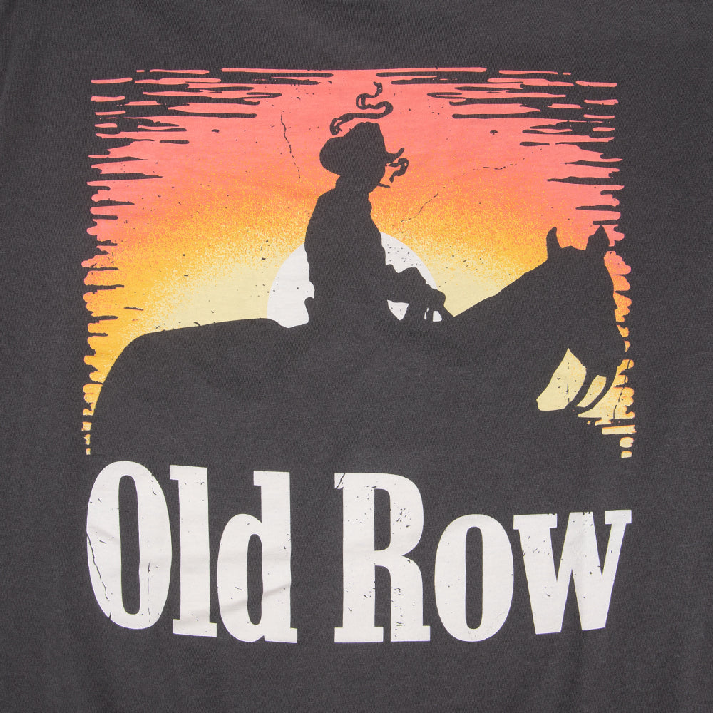 Smoking Cowboy Sunset Pocket Tee