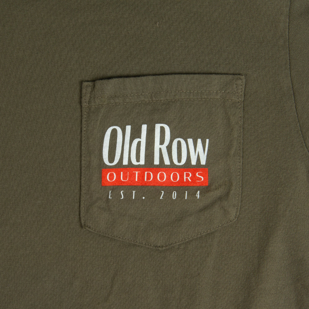 Old Row Outdoors Deer Scene Pocket Tee