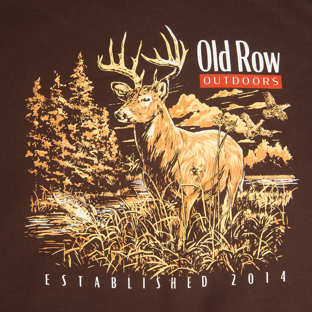 Old Row Outdoors Deer Scene Hoodie
