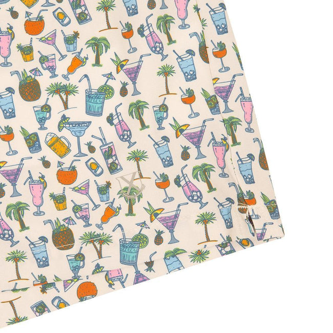 Tropical Drinks Swim Trunks-Swimwear-The Novelty Collection-Old Row