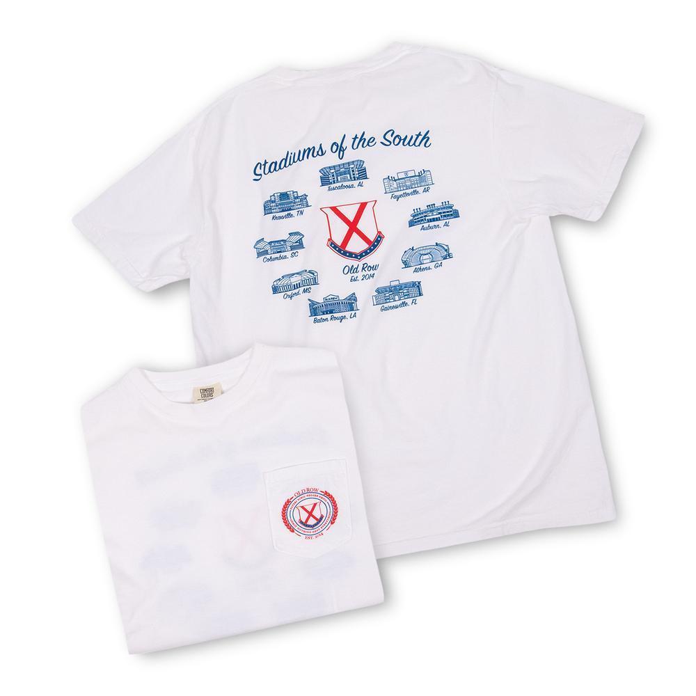 Stadiums of the South Pocket Tee-T-Shirts-Old Row U-Old Row