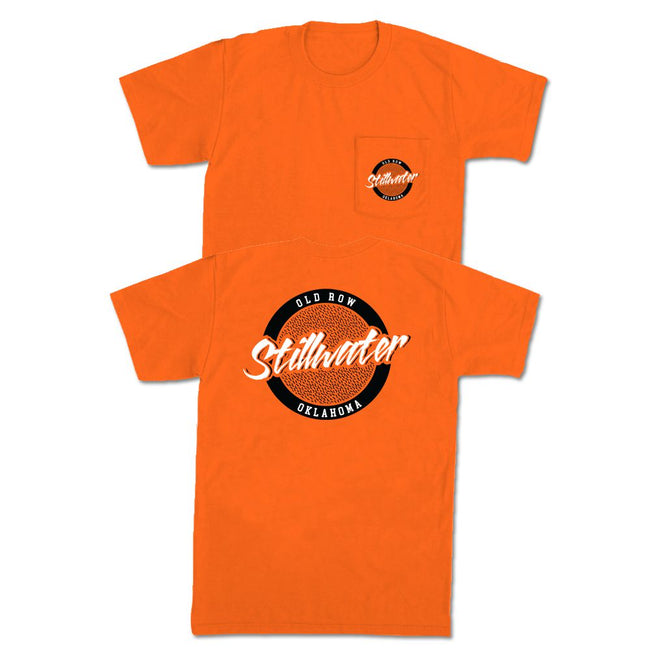 Stillwater, Oklahoma Circle Logo Pocket Tee-T-Shirts-Old Row U-Orange-M-Old Row