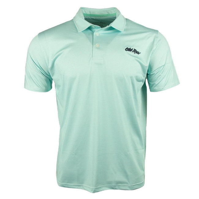 Old Row Striped Polo-Polos-Old Row Branded-Green-S-Old Row