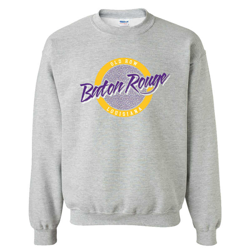Baton Rouge, Louisiana Circle Logo Crewneck Sweatshirt