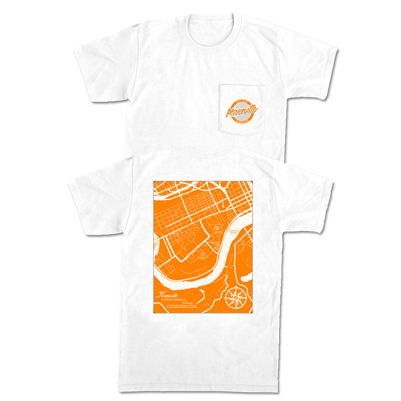 Knoxville, Tennessee College Map Pocket Tee