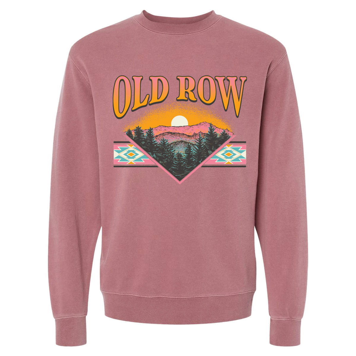 Mountain Sunset Pigment Dyed Premium Crewneck | Old Row