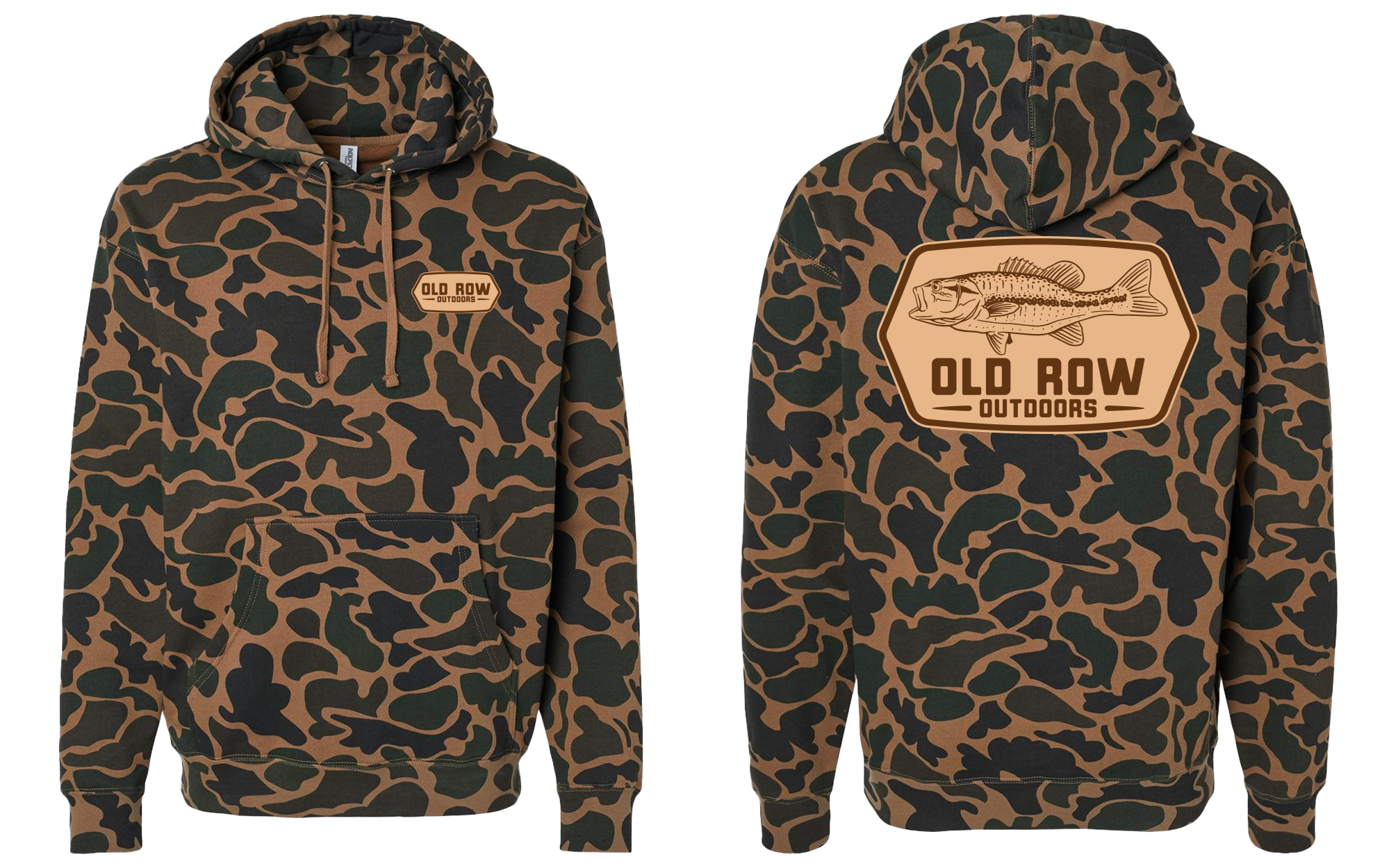 Old Row Outdoors Bass Badge Camo Hoodie Old Row