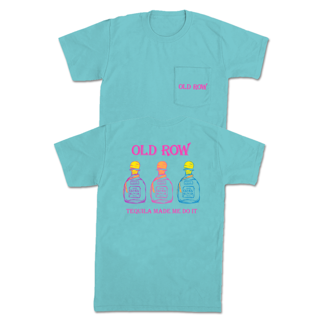 Tequila Made Me Do It Pocket Tee
