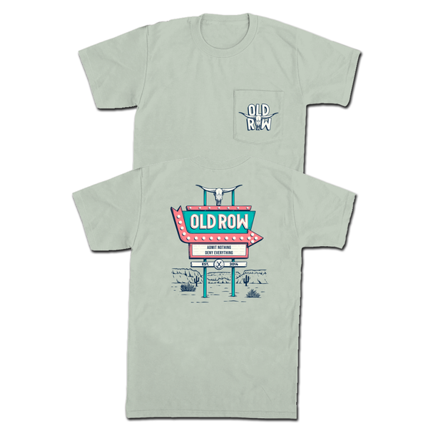 Old Row U Welcome to The Brazos Pocket Tee / Old Row Green / L