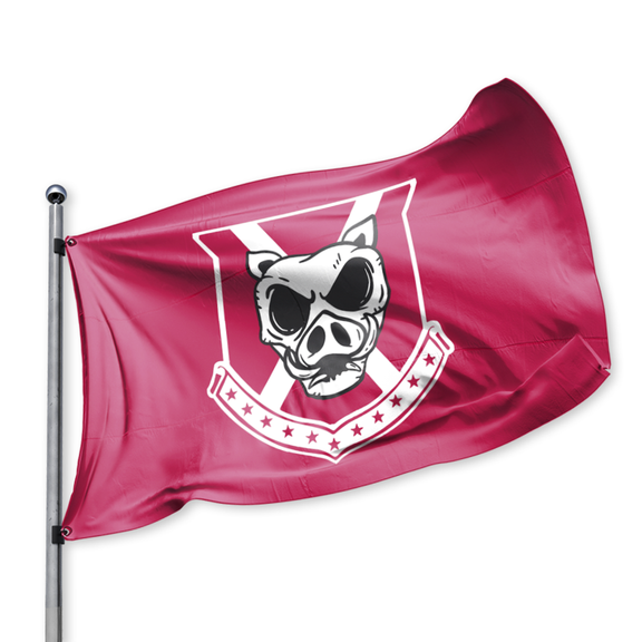 Skeleton Hog Flag