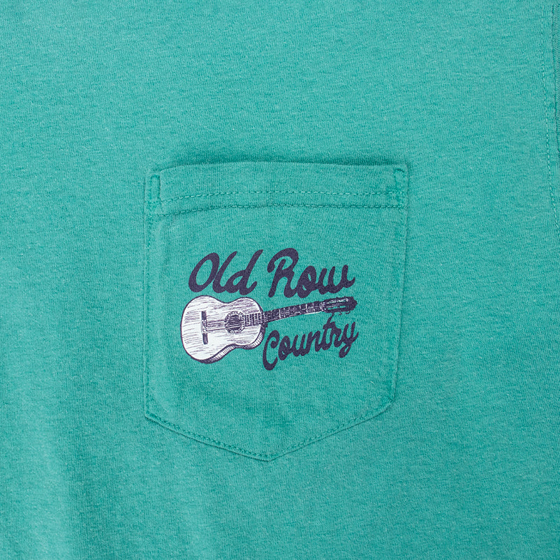 Old Row U Welcome to The Brazos Pocket Tee / Old Row Green / L