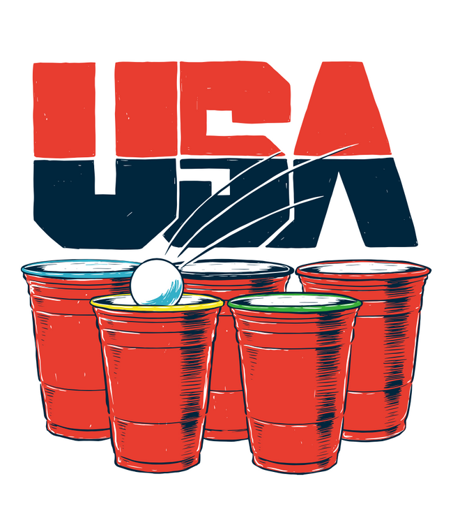 USA Drinking Team Tie Dye Tee