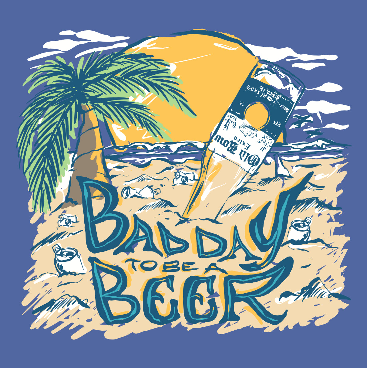 Bad Day To Be A Beer Beach Pocket Tee