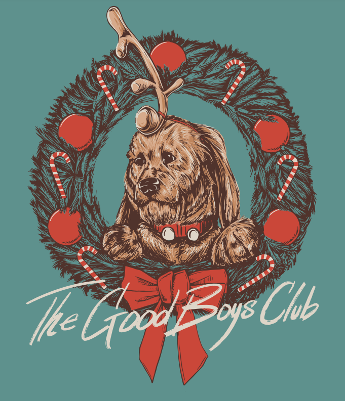 The Good Boys Club Christmas Long Sleeve Pocket Tee