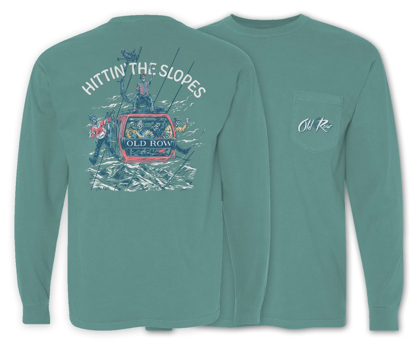 Hitting the Slopes V8 Long Sleeve Pocket Tee